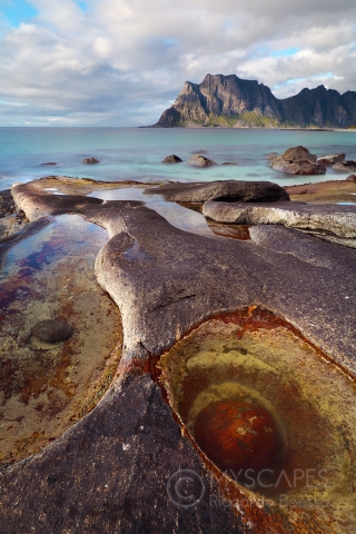 Uttakleiv shore at Lofoten islands - Norway